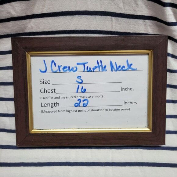 J Crew Turtle Neck Shirt Long Sleeve Striped Womens Small - Picture 6 of 7